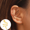 Minimalist Geometric Clipon Earrings Copper Metal Bee Snakeshaped Ear Cuffs Diamond Design