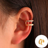 Minimalist Geometric Clipon Earrings Copper Metal Bee Snakeshaped Ear Cuffs Diamond Design