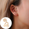 Minimalist Geometric Clipon Earrings Copper Metal Bee Snakeshaped Ear Cuffs Diamond Design