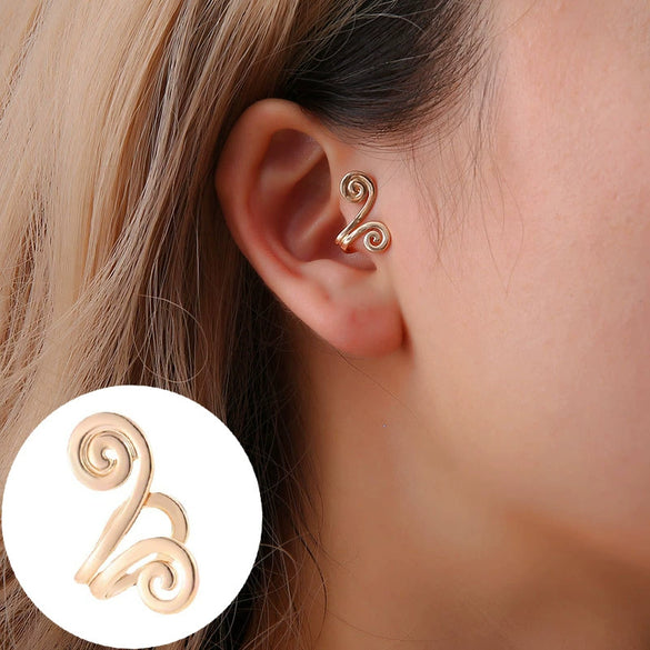 Minimalist Geometric Clipon Earrings Copper Metal Bee Snakeshaped Ear Cuffs Diamond Design