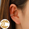Minimalist Geometric Clipon Earrings Copper Metal Bee Snakeshaped Ear Cuffs Diamond Design