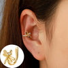 Minimalist Geometric Clipon Earrings Copper Metal Bee Snakeshaped Ear Cuffs Diamond Design