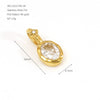 Minimalist Geometric December Birthstone Rhinestone Pendant In 316 Stainless Steel With Colorful Pearl Detail And Electroplated Finish