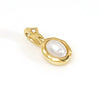 Minimalist Geometric December Birthstone Rhinestone Pendant In 316 Stainless Steel With Colorful Pearl Detail And Electroplated Finish