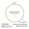 Minimalist Geometric Electroplated Stainless Steel Chain Necklace And Bracelet Set For Unisex