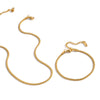 Minimalist Geometric Electroplated Stainless Steel Chain Necklace And Bracelet Set For Unisex