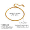 Minimalist Geometric Electroplated Stainless Steel Chain Necklace And Bracelet Set For Unisex