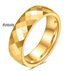 Minimalist Geometric Faceted Rhombus Tungsten Steel Ring With Electroplated Finish For Unisex Couple Style Wholesale