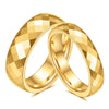 Minimalist Geometric Faceted Rhombus Tungsten Steel Ring With Electroplated Finish For Unisex Couple Style Wholesale