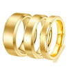 Minimalist Geometric Frosted Stainless Steel Rings With Double Beveled Edges And Electroplated Finish Wholesale