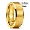 Minimalist Geometric Frosted Tungsten Steel Couple Rings With Double Beveled Edges And Electroplated Finish For Unisex Jewelry