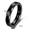 Minimalist Geometric Frosted Tungsten Steel Couple Rings With Double Beveled Edges And Electroplated Finish For Unisex Jewelry