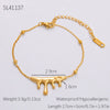 Minimalist Geometric Heartshaped Stainless Steel 18K Goldplated Bracelet Jewelry For Women