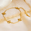 Minimalist Geometric Heartshaped Stainless Steel 18K Goldplated Bracelet Jewelry For Women