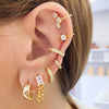 Minimalist Geometric Inlaid Zircon Women's Earrings