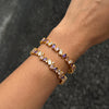 Minimalist Geometric Irregular Stainless Steel Bracelet With Zircon And Rhinestone Accents Elegant Plated Fashion Jewelry