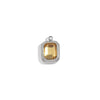 Minimalist Geometric Jewelry Accessories Stainless Steel 18K Gold Plated Square Glass Pendant For Women