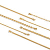 Minimalist Geometric 18K Real Gold Plated Regular Chain Necklace For Women