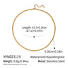 Minimalist Geometric 18K Real Gold Plated Regular Chain Necklace For Women