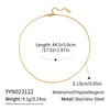 Minimalist Geometric 18K Real Gold Plated Regular Chain Necklace For Women