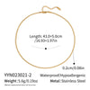 Minimalist Geometric 18K Real Gold Plated Regular Chain Necklace For Women