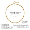 Minimalist Geometric 18K Real Gold Plated Regular Chain Necklace For Women