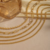 Minimalist Geometric 18K Real Gold Plated Regular Chain Necklace For Women