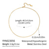 Minimalist Geometric 18K Real Gold Plated Regular Chain Necklace For Women