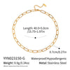 Minimalist Geometric 18K Real Gold Plated Regular Chain Necklace For Women