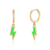 Minimalist Geometric Lightning Drop Earrings For Women With Silver Needle And Copper Electroplated Fashion Earrings