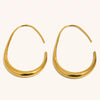 Minimalist Geometric Line Drop Earrings For Women Stainless Steel With 18K Gold Plated Finish Statement Contemporary Jewelry