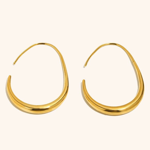 Minimalist Geometric Line Drop Earrings For Women Stainless Steel With 18K Gold Plated Finish Statement Contemporary Jewelry