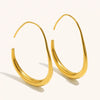 Minimalist Geometric Line Drop Earrings For Women Stainless Steel With 18K Gold Plated Finish Statement Contemporary Jewelry