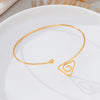 Minimalist Geometric Line Threaded Open Alloy Electroplated Bracelet Arm Ring Fashion Hand Accessory