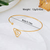 Minimalist Geometric Line Threaded Open Alloy Electroplated Bracelet Arm Ring Fashion Hand Accessory