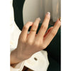 Minimalist Geometric Lucky Ball Tail Ring For Women Titanium Steel Electroplated Gold Finger Ring Jewelry