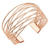 Minimalist Geometric Metal Open Cuff Bracelet With Multi Layer Hollow Electroplated Design Fashion Arm Ring