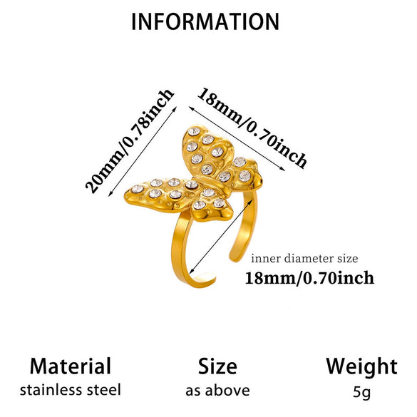 Minimalist Geometric Open Ring For Women Goldplated Copper Ring With Sparkling Diamond Details Wholesale Fashion Jewelry