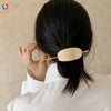 Minimalist Geometric Oval Alloy Hairpin Simple Modern Hair Accessory For Women And Girls