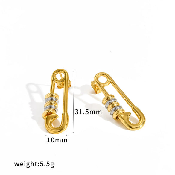 Minimalist Geometric Round Ball Pendant Earrings For Women Pvd Real Gold Plated Stainless Steel And Titanium Steel Earrings
