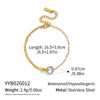 Minimalist Geometric Round Clasp Bracelet In Vacuum Electroplated Stainless Steel Layered Jewelry For Women Wholesale