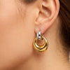 Minimalist Geometric Round Stainless Steel Hoop Earrings For Women With Exaggerated Design Vacuum Plated And Colorfast