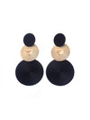 Minimalist Geometric Round Water Ripple Metal Stud Earrings Simple Versatile Unisex Ear Jewelry