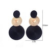 Minimalist Geometric Round Water Ripple Metal Stud Earrings Simple Versatile Unisex Ear Jewelry