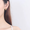 Minimalist Geometric S925 Sterling Silver Earrings With Textured Concave Convex Surface Electroplated Elegant Jewelry For Women