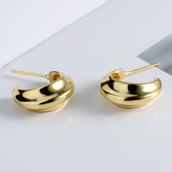 Minimalist Geometric S925 Sterling Silver Earrings With Textured Concave Convex Surface Electroplated Elegant Jewelry For Women