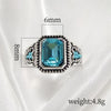 Minimalist Geometric Square Zircon Alloy Ring For Men And Women Electroplated Retro Textured Punk Hip Hop Style