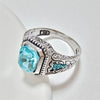 Minimalist Geometric Square Zircon Alloy Ring For Men And Women Electroplated Retro Textured Punk Hip Hop Style