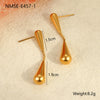 Minimalist Geometric Stainless Steel Earrings With Electroplating For Women