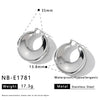 Minimalist Geometric Stainless Steel Earrings With 18K Gold Vacuum Plating Fashion Versatile Style For Women